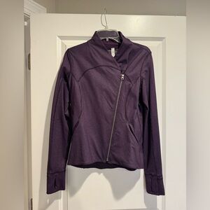 Lululemon Asymmetrical Zip Jacket Purple/silver Pattern
